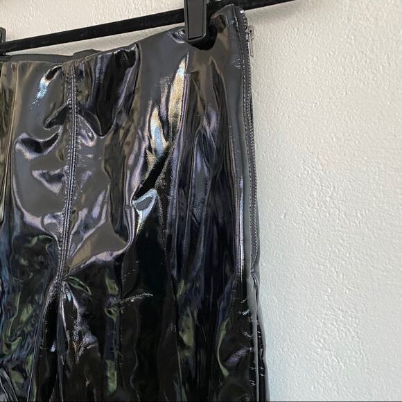 Topshop Percy Faux Leather Vinyl Pants Size 4 - Picture 3 of 11